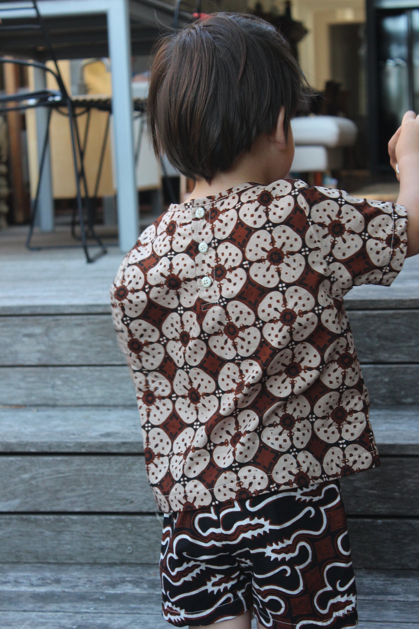 Kawung Natural Woven Short Sleeve Shirt