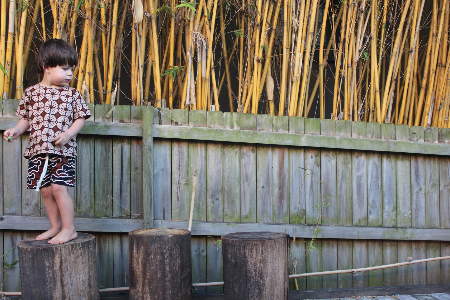 Kawung Natural Woven Short Sleeve Shirt