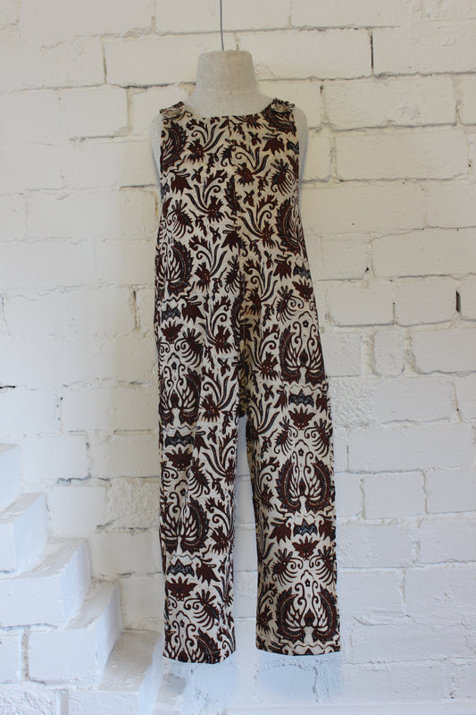 Walang Kekek Natural and Brown Overalls