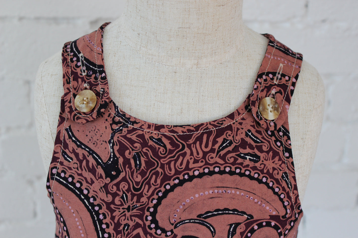 Ceplok Deep Blush Pinafore Dress