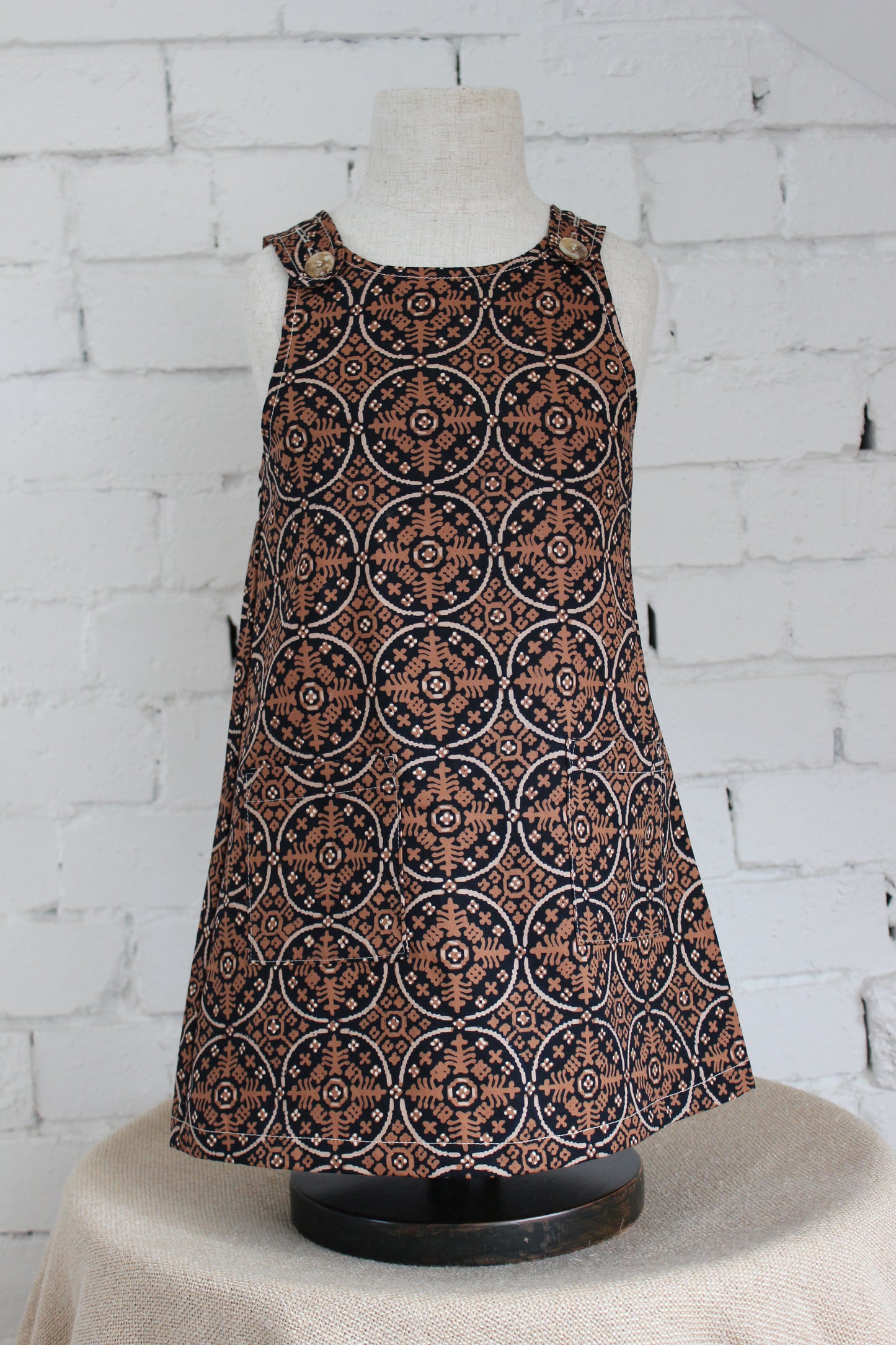 Nitik Clay Pinafore Dress