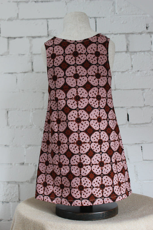 Kawung Rosewood Pinafore Dress