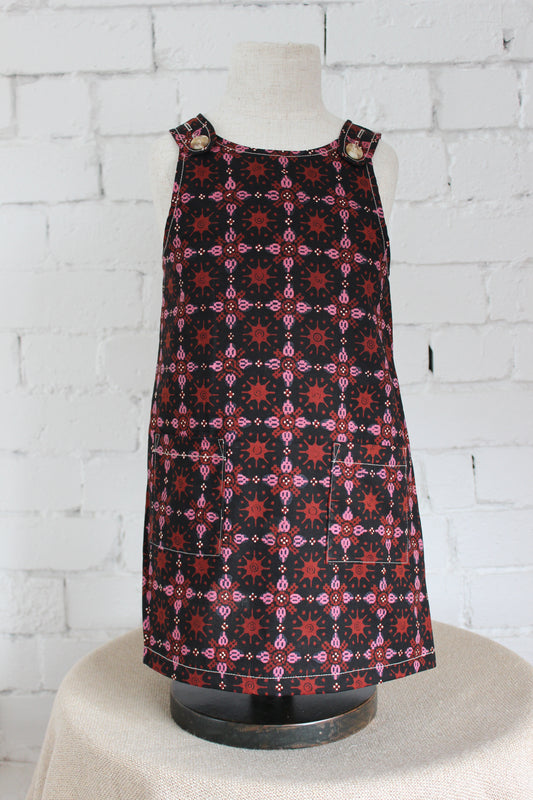 Nitik Pink and Rust Pinafore Dress