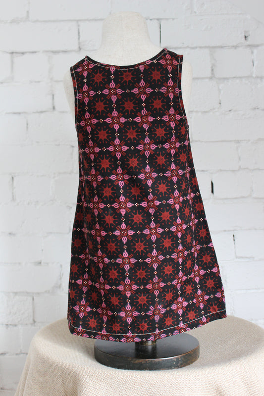 Nitik Pink and Rust Pinafore Dress