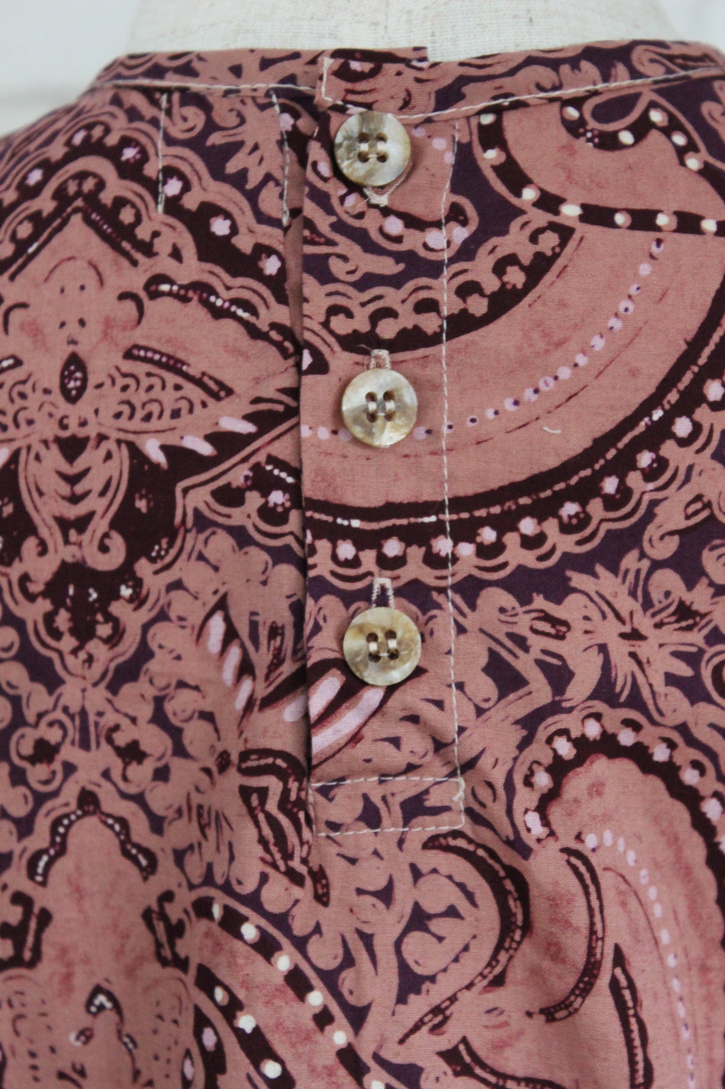 Woven Short Sleeve Shirt Ceplok Deep Blush