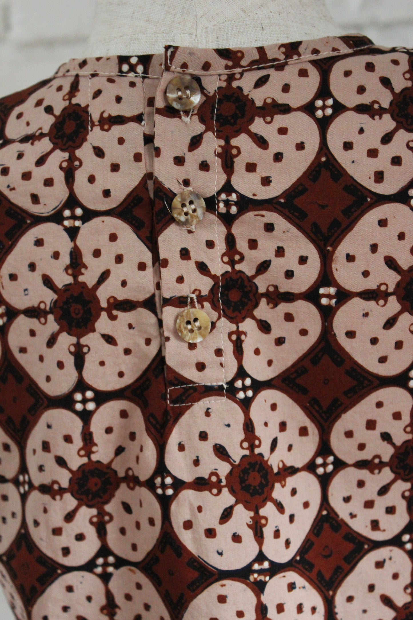 Kawung Natural Woven Short Sleeve Shirt