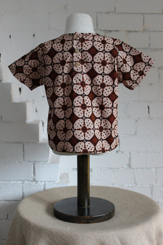 Kawung Natural Woven Short Sleeve Shirt