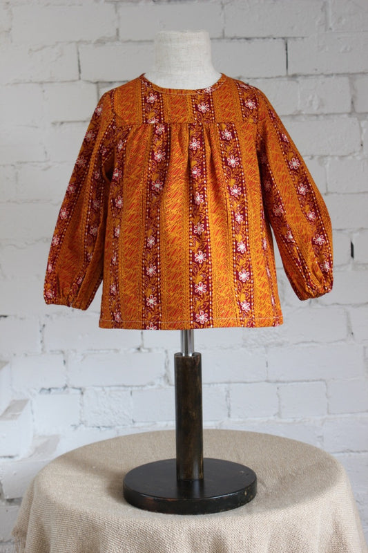 Parang Klithik Melati Saffron Long Sleeve Smock Top