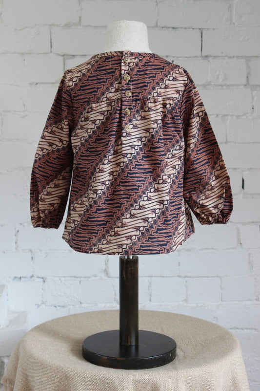 Parang Clay and Desert Long Sleeve Smock Top