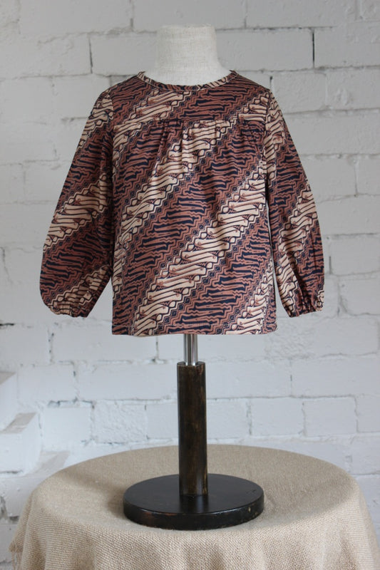 Parang Clay and Desert Long Sleeve Smock Top