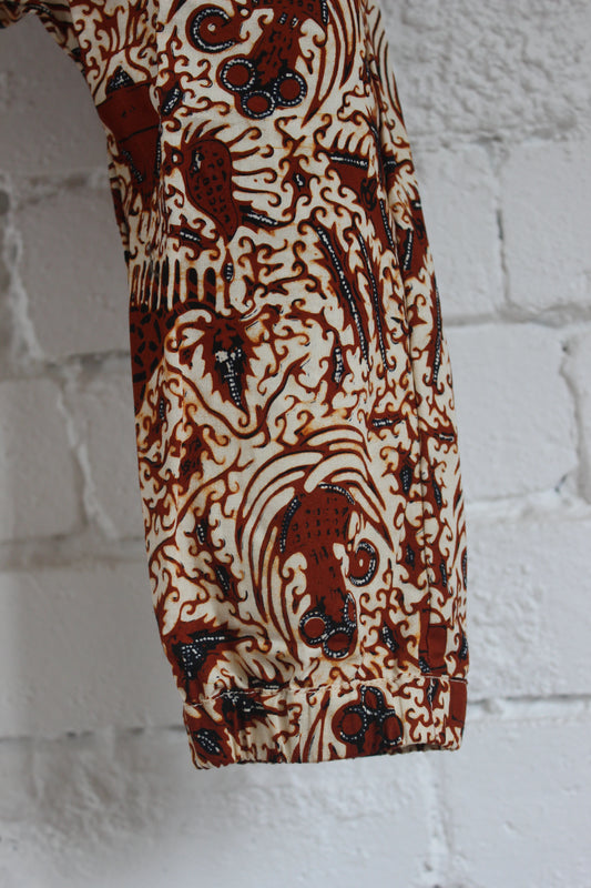 Cuwiri Pants in Natural and Dark Rust